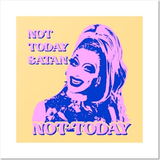 Not Today Satan, Not Today Bianca Del Rio Pastel Pop Art. RPDR Drag Race quotes Posters and Art